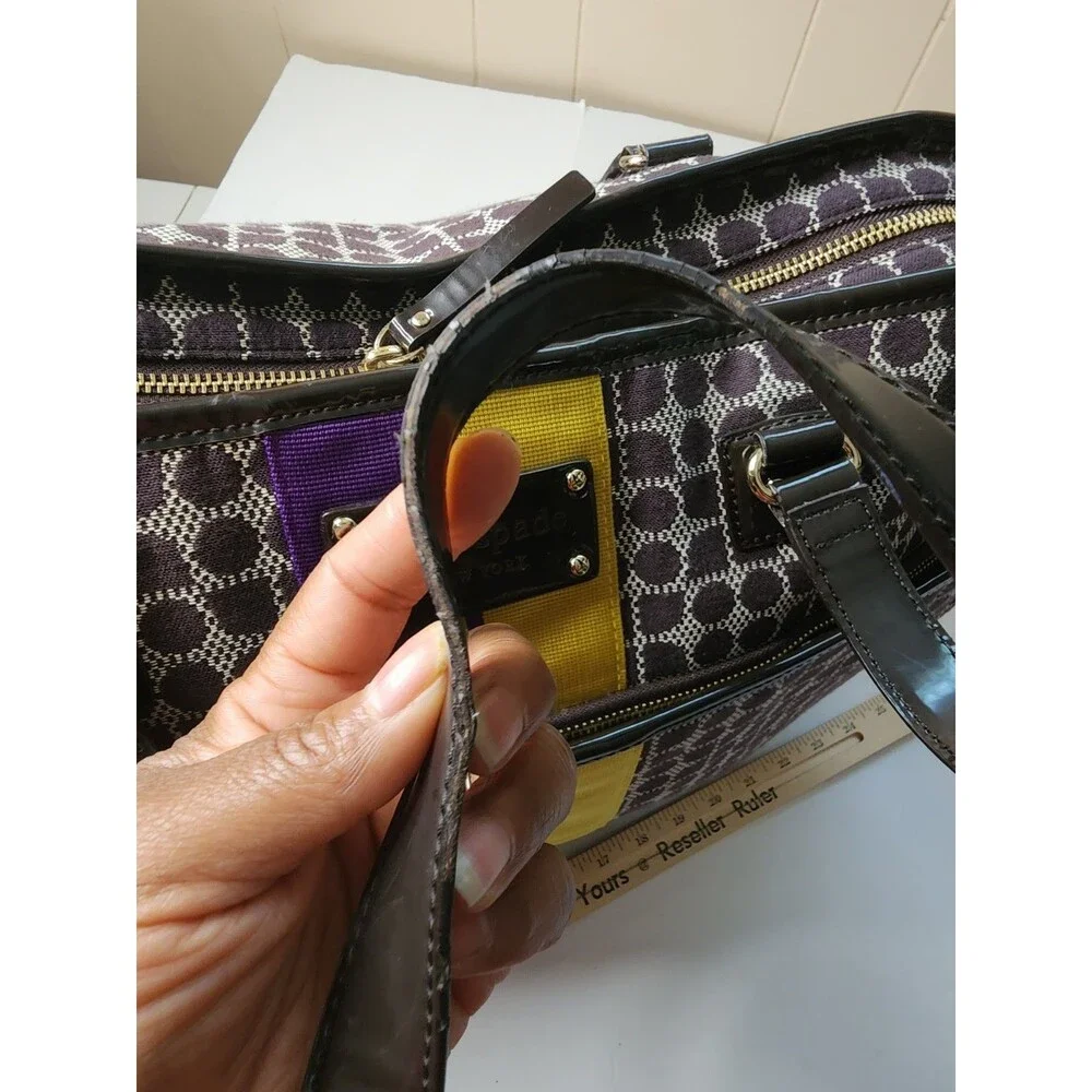 Kate Spade Travel Weekender Duffle Bag Large Brown And Purple Read Description